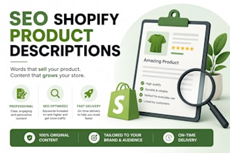 write SEO shopify product descriptions