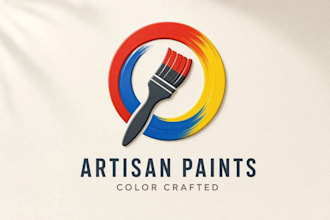 create creative and good looking painting logo design