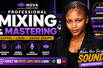 professionally mix and master your song for spotify, apple music and radio