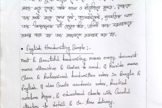 write neat english and bengali handwritten notes