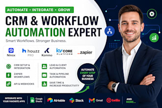 automate ninox, houzz pro, kommo CRM, kvcore todoist and zapier workflows