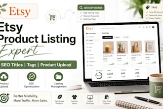 create etsy product listings with SEO titles and tags
