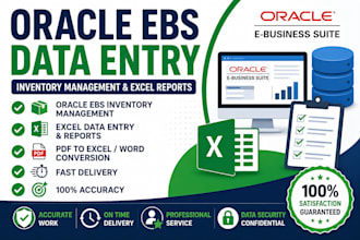 do oracle ebs inventory management, data entry and excel reports