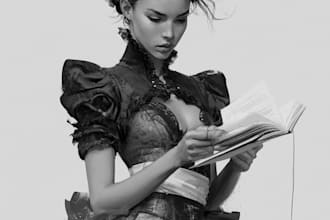 create a beautiful character artwork for you