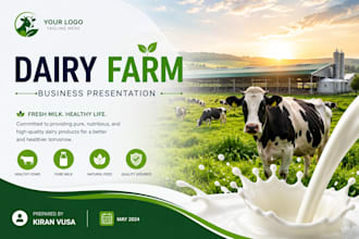 design a professional dairy farm powerpoint presentation