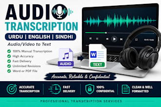 transcribe urdu, english, and sindhi audio to text