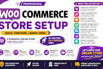 do woocommerce store setup and customization for more sales