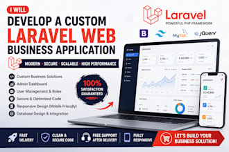 develop a custom laravel business web application