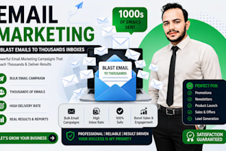 do bulk email marketing, email blast and targeted email campaign