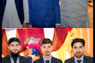 do professional photo editing and suit replacement