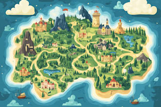 design a vector map illustration