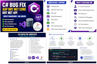 fix c sharp asp dot net core bugs