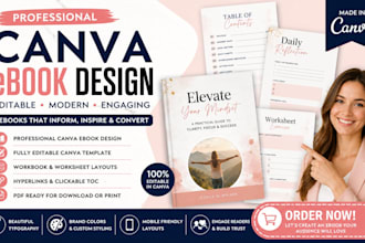 do canva ebook design editable canva social media ebook design workbook ebook