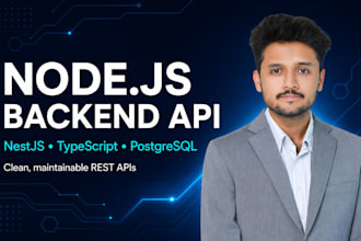 build a nodejs nestjs backend rest API with typescript