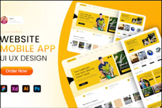 ux UI website design, ui ux design, figma design, mobile app ui ux design