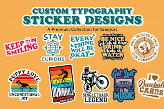 create professional typography for stickers and labels