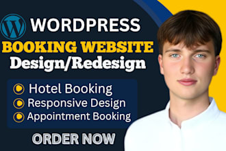 build wordpress booking website, hotel booking and redesign wordpress booking