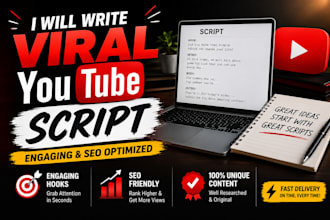 write viral youtube scripts,shorts and storytelling content
