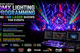 create custom dmx lighting programming and rgb laser shows for events