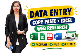do accurate data entry, copy paste, and typing work