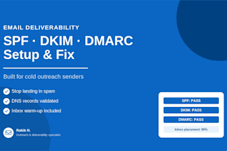 fix spf dkim dmarc for cold email deliverability