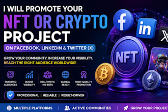 promote your crypto, meme, web3, nft, project on social media