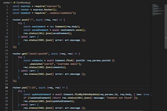 develop a nodejs and express backend API for your app
