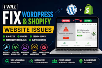fix shopify and wordpress issues