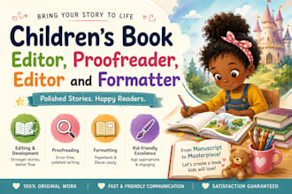 be your children book editor, proofread, edit and format kids story book