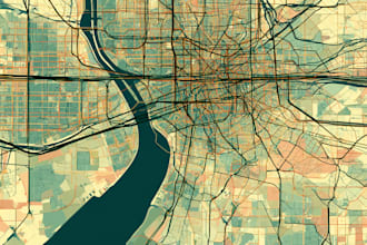do illustrate a vibrant vector map for travel guides