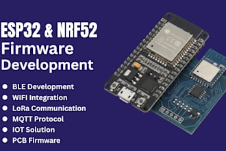 develop esp32 nrf52 firmware with ble wifi lora mqtt and iot integration