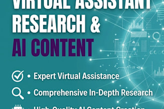 provide ai content, research and virtual assistance
