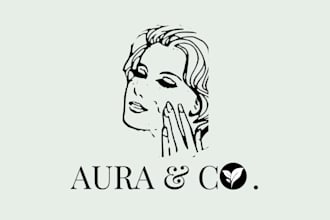 design aesthetic beauty, skincare, and cosmetics logo
