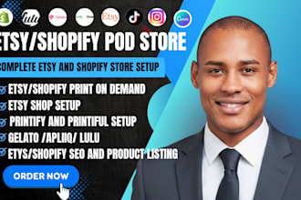 setup etsy shopify print on demand store with apliiq gelato printify printiful
