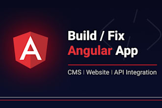 develop, fix or upgrade your angular application