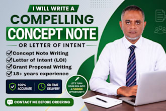 write a compelling concept note or letter of intent