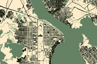 design a clean vector map for real estate