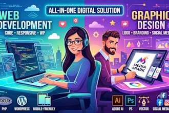be your expert web developer and graphic designer