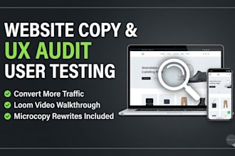 audit your website and show you why visitors are not becoming customers