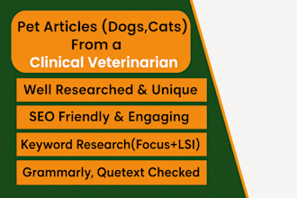 write pet articles, dog, cat and pet blog