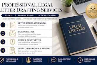 draft legal demand letter for debt recovery or payment dispute professionally