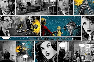 do a comic book artist graphic novel illustration comic page