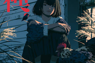 create custom anime album cover art for your music