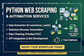 do python web scraping and selenium automation