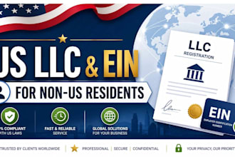 register your US llc, wyoming llc, and ein for non US residents fast