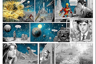 create an awesome comic books based on your script