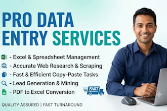 do accurate data entry, copy paste, and web re