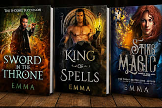 design fantasy book cover, dark fantasy, romantasy, fantasy book or ebook cover