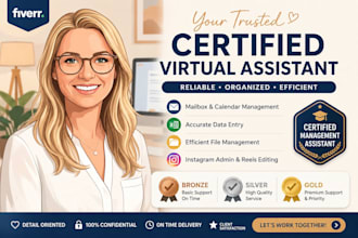 be your executive virtual assistant and social media manager