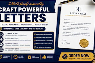 professionally craft letter of intent motivation donation application letter